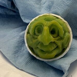 Hand-Carved Old Man from 1/2 golf ball.